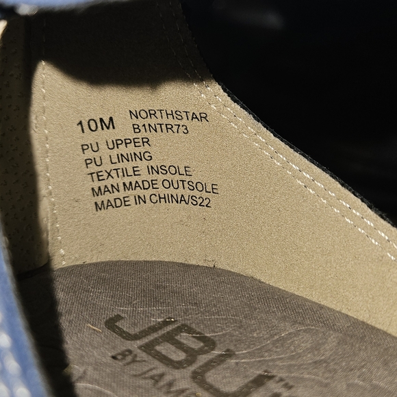 JBU Northstar Laser Cut Wedge Sandals Navy Blue Size 10 Medium EUC - Picture 11 of 12